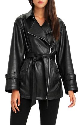 Belle & Bloom Belle & Bloom BFF Belted Leather Jacket