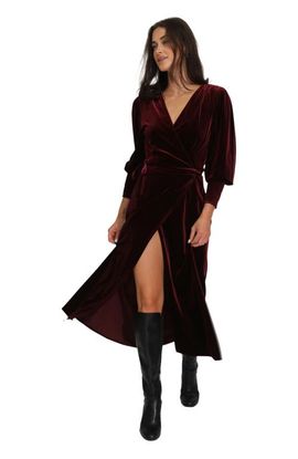 Belle & Bloom Belle & Bloom Current Mood Velvet Wrap Dress