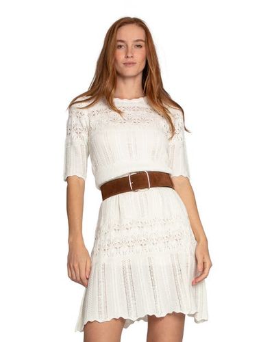 Belle & Bloom Belle & Bloom Everbloom Crochet Mini Dress