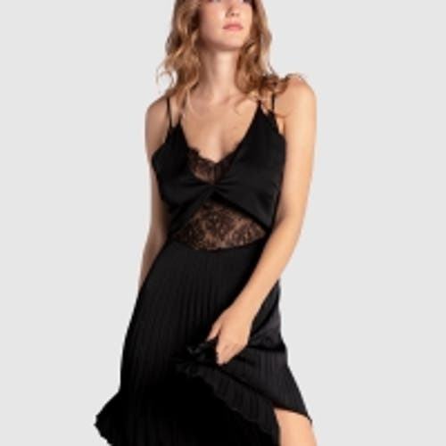 Belle & Bloom Belle & Bloom Feel It Still Lace Trim Mini Dress