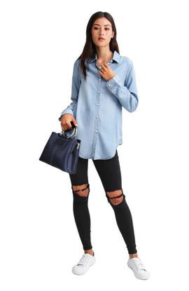 Belle & Bloom Belle & Bloom Keep Me Wild Denim Top
