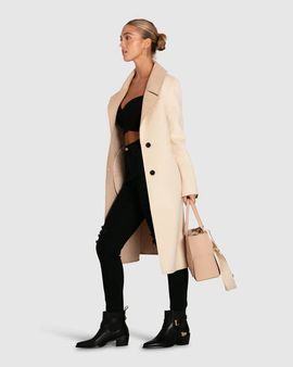 Belle & Bloom Belle & Bloom Lexington Two-Tone Wool Blend Coat