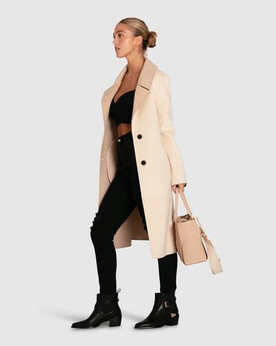 Belle & Bloom Belle & Bloom Lexington Two-Tone Wool Blend Coat