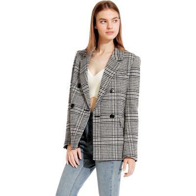 Belle & Bloom Belle & Bloom Piccadilly Wool Blend Plaid Blazer