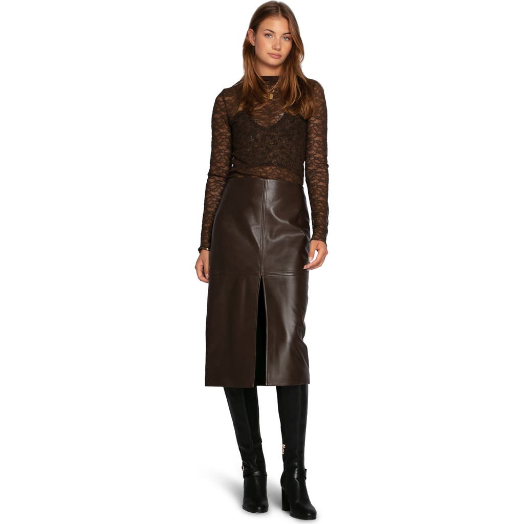 Belle & Bloom Belle & Bloom Understated Leather Pencil Skirt