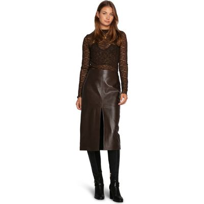 Belle & Bloom Belle & Bloom Understated Leather Pencil Skirt