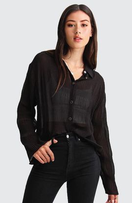 Belle & Bloom Belle & Bloom Yoko Shirred Chiffon Blouse
