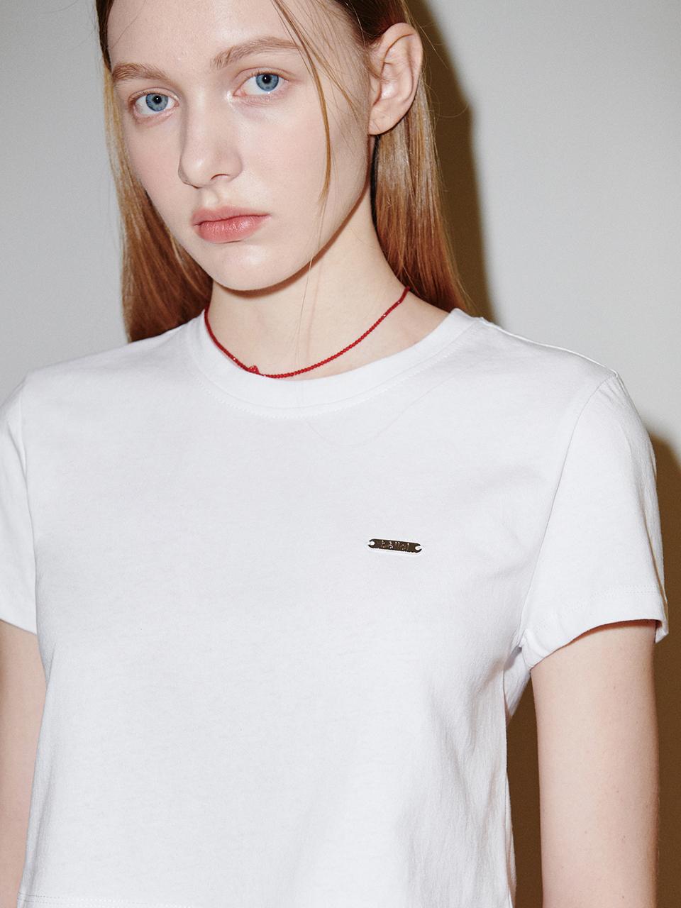 BELLOL Crop short-sleeved T-shirt WHITE