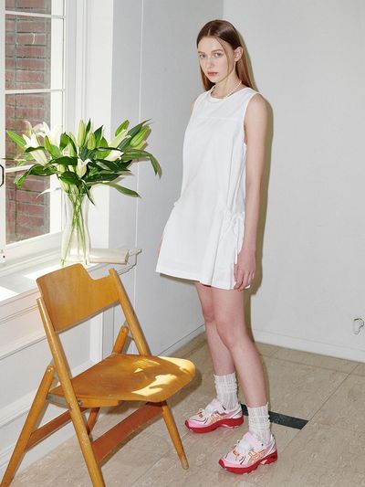 BELLOL Pocket String Dress WHITE