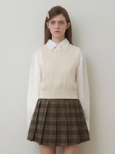 BELLOL Round Neck knit Vest