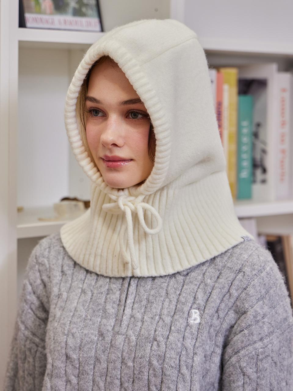 BELLOL Soft Knit Premium Blend Hoodie Balaclava [Beige]