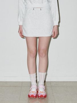 BELLOL String Sweat Mini Skirt MELANGE