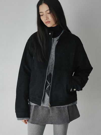 BELLOL Suede Free Size Jacket [BLACK]