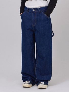 BELLOL Wide Carpenter Denim Pants Deep Blue