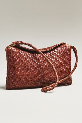 Bembien Roux Handwoven Leather Clutch