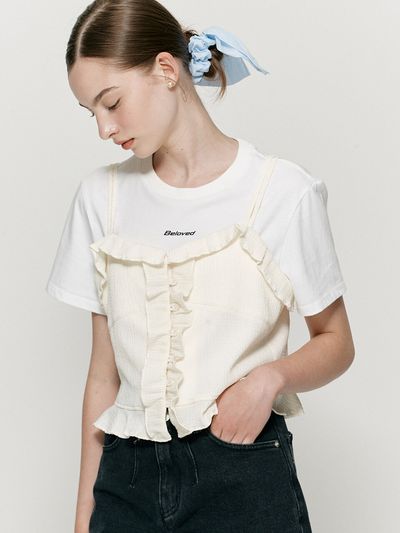 BEMUSE MANSION Crinkle Hul Bustier