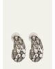 Ben-Amun Silver Crystal Hoop Earrings - 1