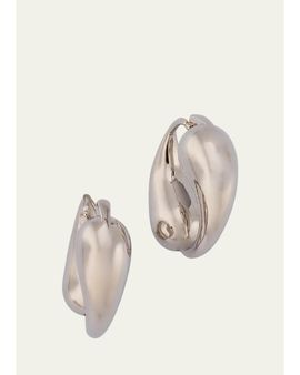 Ben-Amun Silver Plated Tapered Hoop Earrings