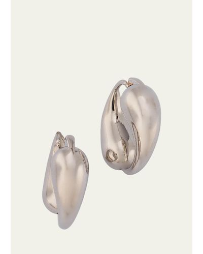 Ben-Amun Silver Plated Tapered Hoop Earrings