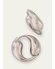 Ben-Amun Silver Plated Tapered Hoop Earrings - 3