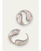 Ben-Amun Silver Plated Tapered Hoop Earrings - 4