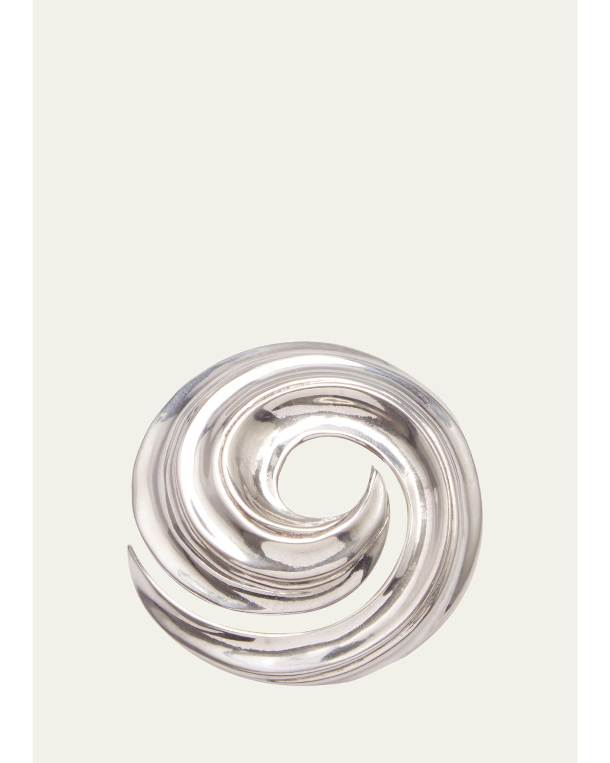 Ben-Amun Silvertone Swirl Pin