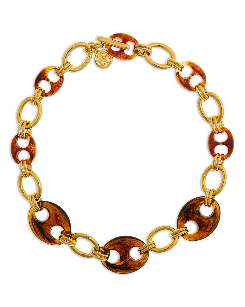 Ben Amun Ben Amun Tortoiseshell Look Mariner Link Collar Necklace, 17