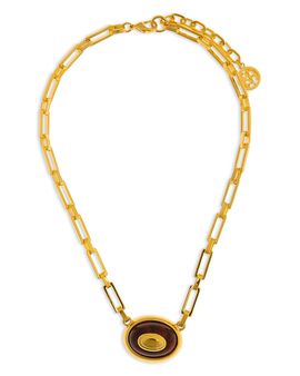 Ben Amun Ben Amun Tortoiseshell Look Pendant Necklace, 17