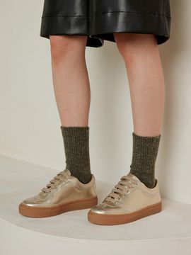 Bensimon Baskets Golden Suede Sneakers - Light Gold