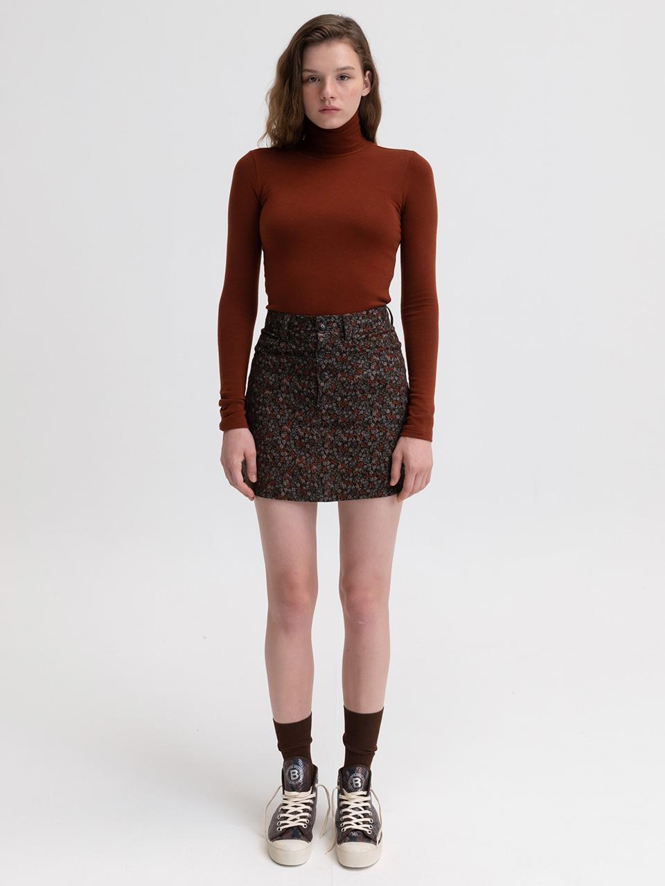 Bensimon BUTTON UP SKIRT - BROWN