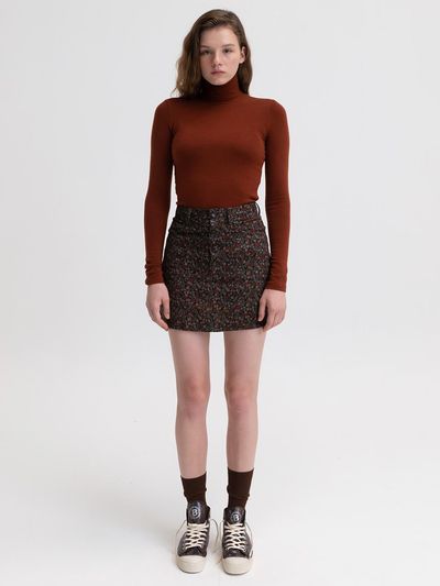 Bensimon BUTTON UP SKIRT - BROWN