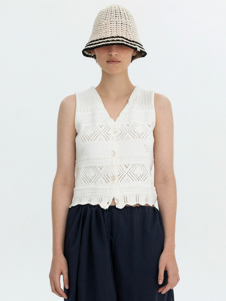 Bensimon Crochet Knit Sleeveless