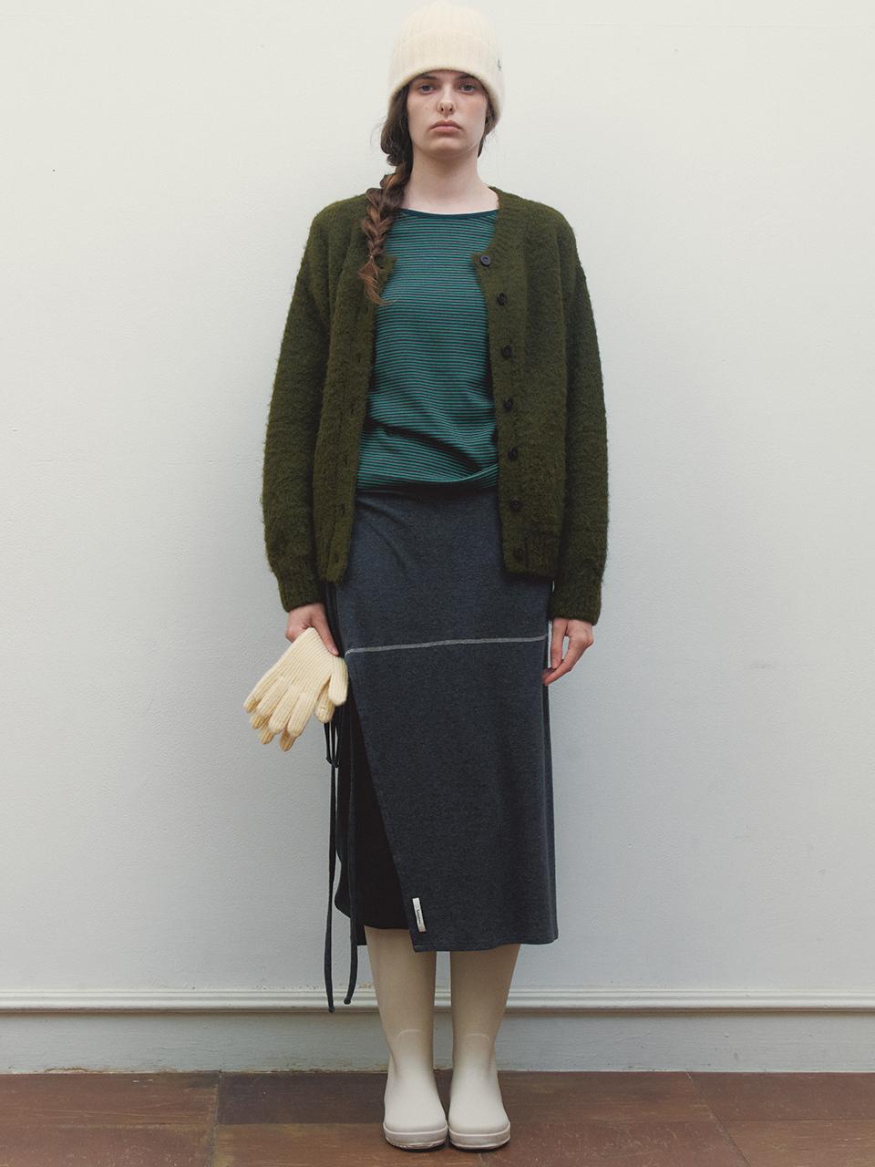 Bensimon MULTIWAY LAYERED SKIRT - CHARCOAL