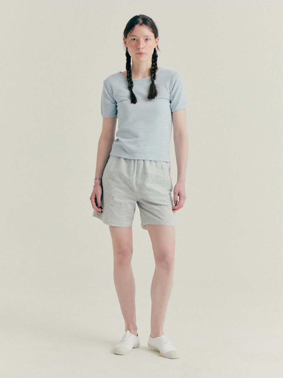 Bensimon Stripe Banding Shorts (Blue)
