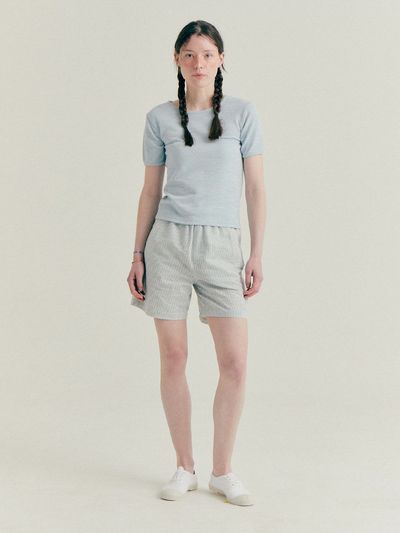 Bensimon Stripe Banding Shorts (Blue)