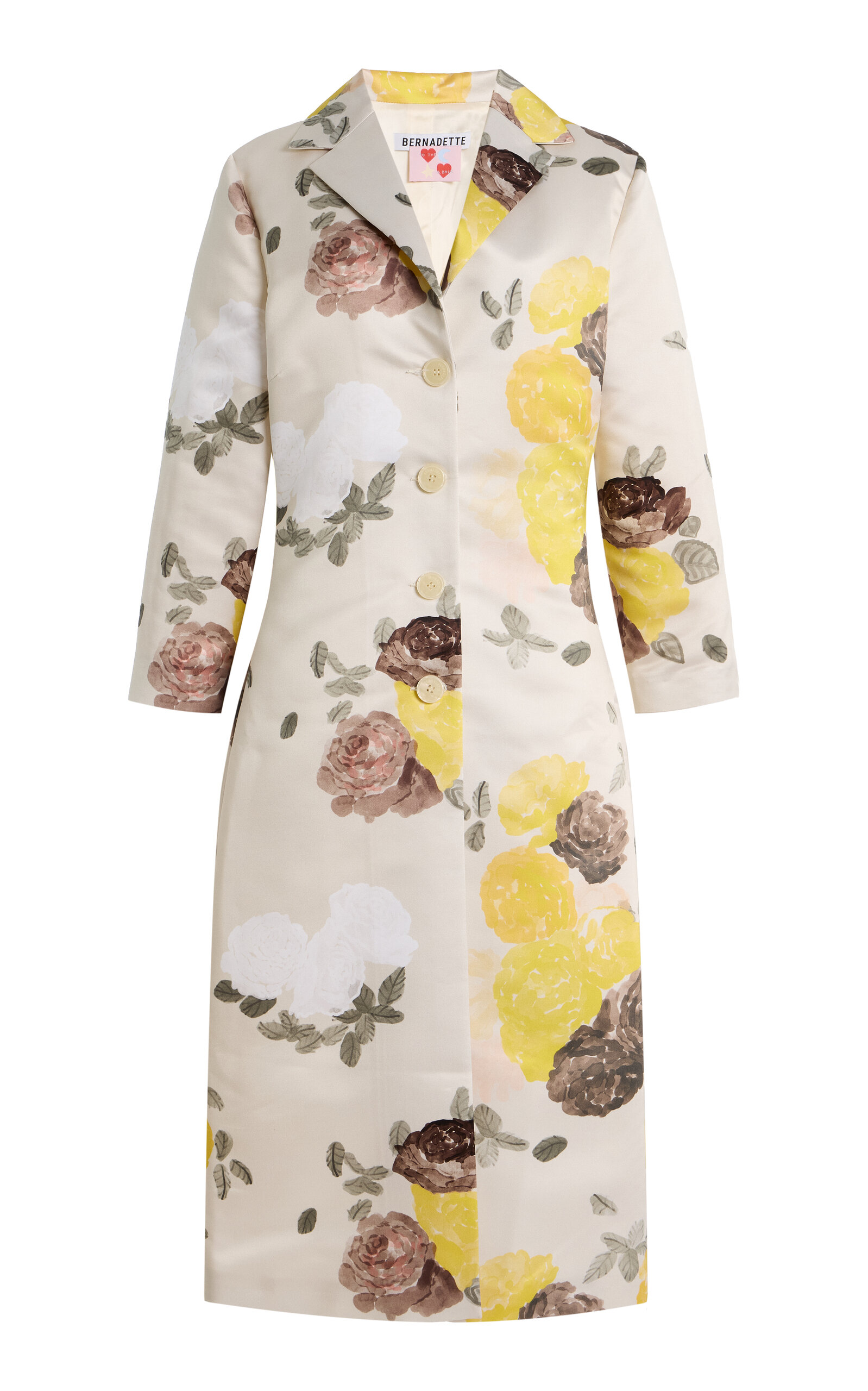 Bernadette - Elle Floral Satin Coat
