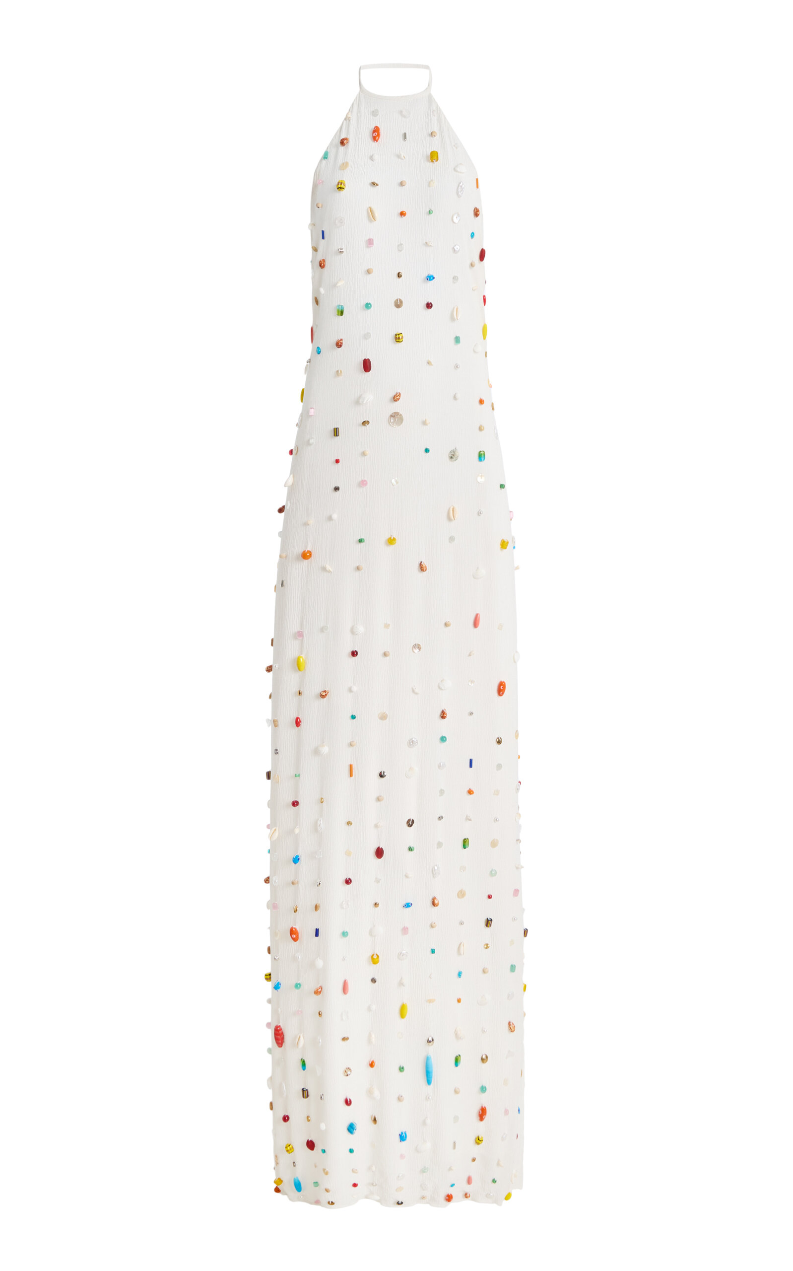 Bernadette Bernadette Exclusive Francine Embroidered Crepe Maxi Halter Dress