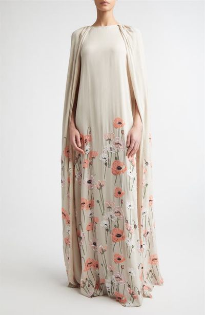 BERNADETTE BERNADETTE Minnie Embroidered Cape Gown