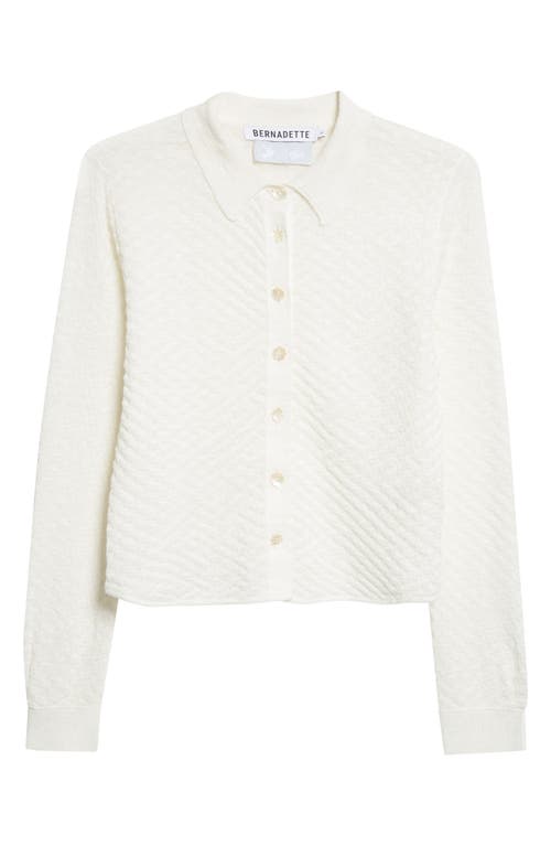 BERNADETTE BERNADETTE Turner Crop Linen Blend Check Jacquard Shirt