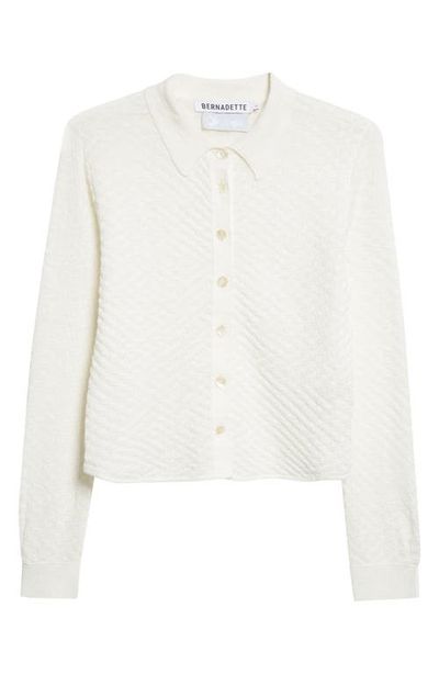 BERNADETTE BERNADETTE Turner Crop Linen Blend Check Jacquard Shirt