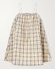 BERNADETTE Checked seersucker mini dress - 1