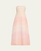 BERNADETTE Odette Strapless Threaded Silk Midi Dress - 1
