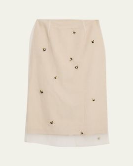 BERNADETTE Roxane Lady Bug Layered Midi Skirt