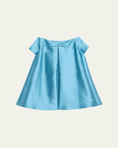 BERNADETTE Will Short-Sleeve Silk Taffeta Mini Dress