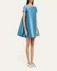 BERNADETTE Will Short-Sleeve Silk Taffeta Mini Dress - 4