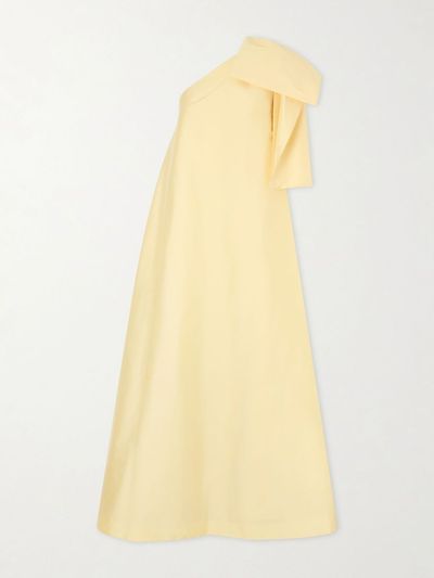BERNADETTE Winnette one-shoulder crepe gown