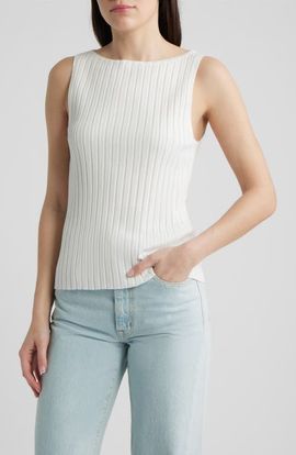 Bernardo Bernardo Bateau Neck Rib Tank
