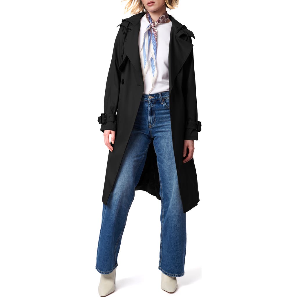 Bernardo Bernardo Double Breasted Hooded Trench Coat