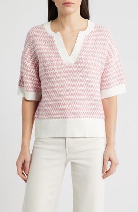 Bernardo Bernardo Jacquard Popover Sweater