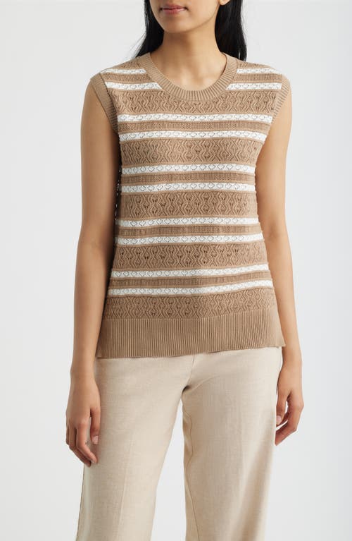 Bernardo Bernardo Stripe Sleeveless Sweater